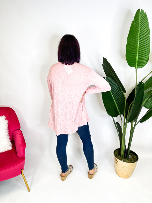 Easy Breezy Cardigan in Pink