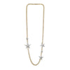 Tova Oklahoma City Stars Necklace Silver Stars with Gold Base