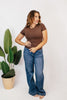 Slimm T-Shirt In Brown - Reg & Curvy