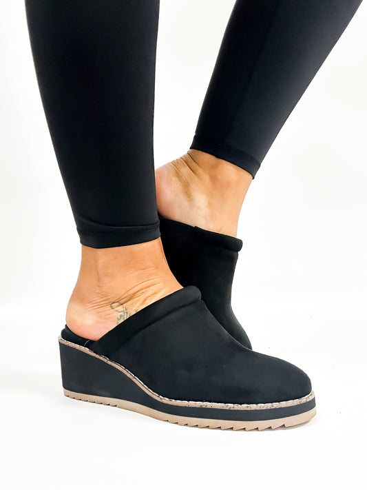 Corky's Black Faux Suede Skedaddle Shoes