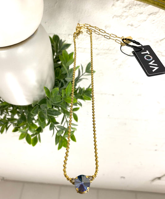 Tova Jojo Necklace in Sapphire Champagne - FINAL SALE