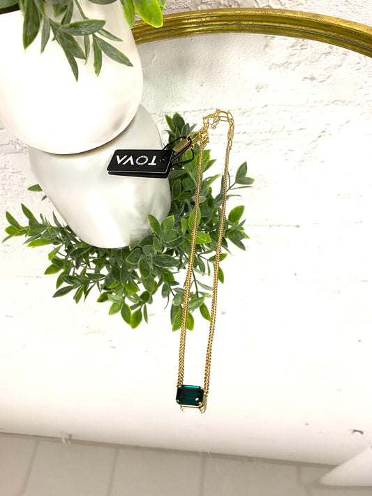Tova Rubin Necklace in Emerald - FINAL SALE