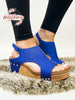Corky's Electric Blue Canvas Carley Sandals