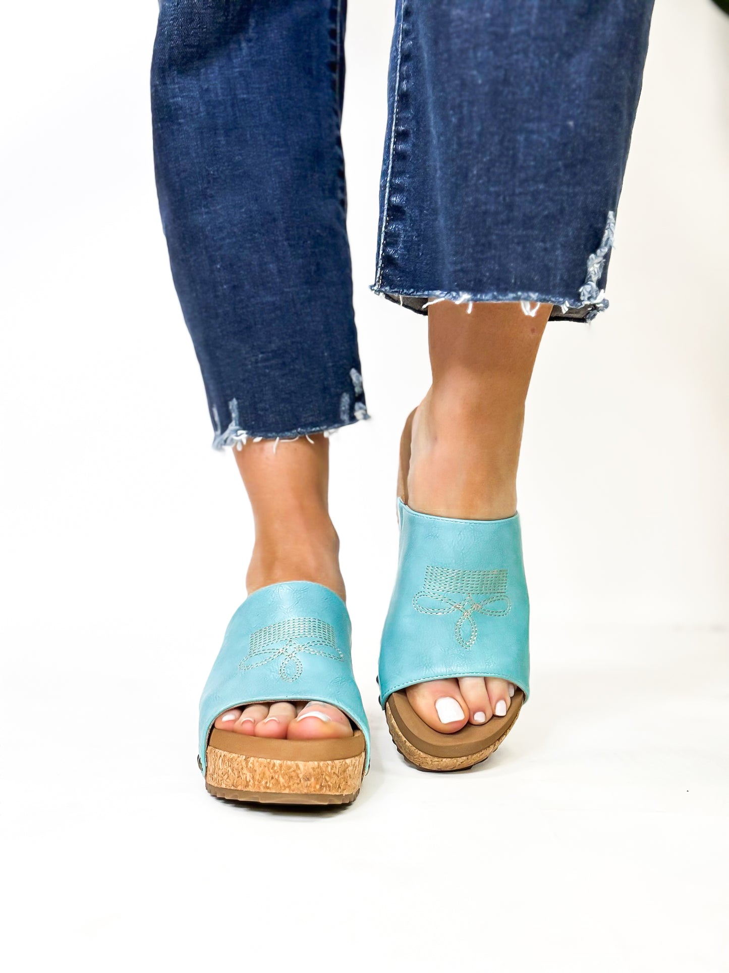 Corky's Turquoise Saddle Up Sandals