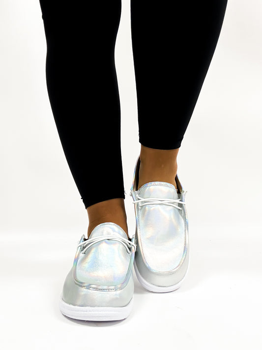 Corky's Silver Iridescent On Deck Shoes -FINAL SALE