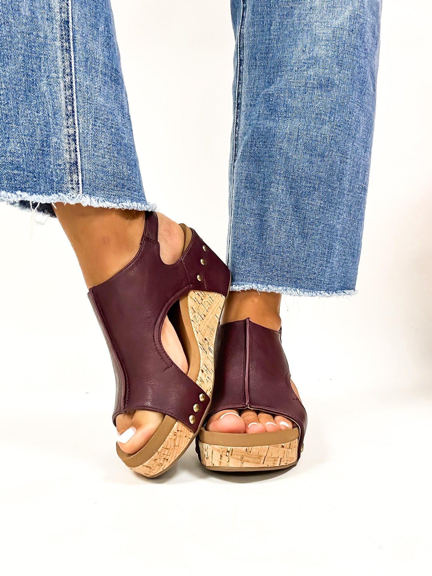 Corky's Burgundy Smooth Carley Sandals