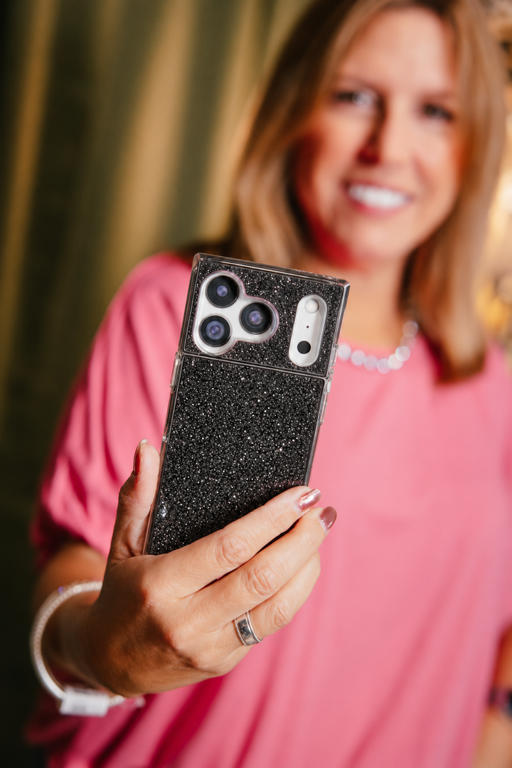 Black Crystal Elegance Magsafe iPhone Case | iPhone 17 Pro