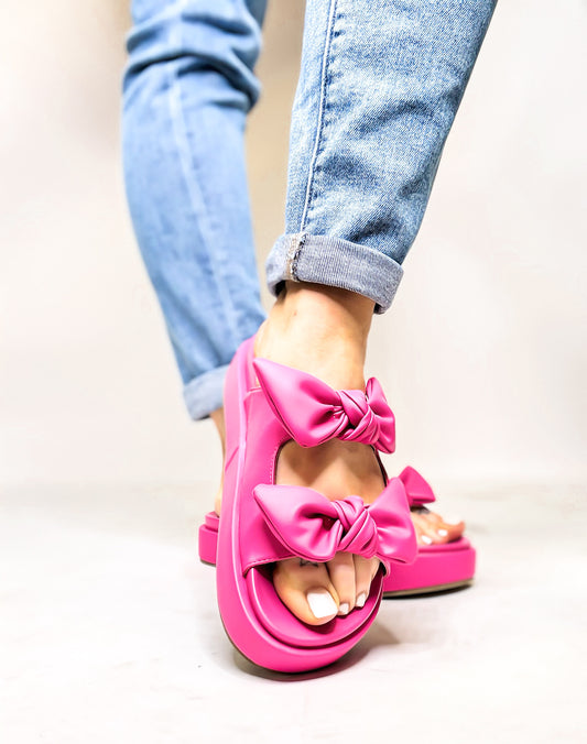 Corky's Hot Pink Lil Bit Knotty Sandals