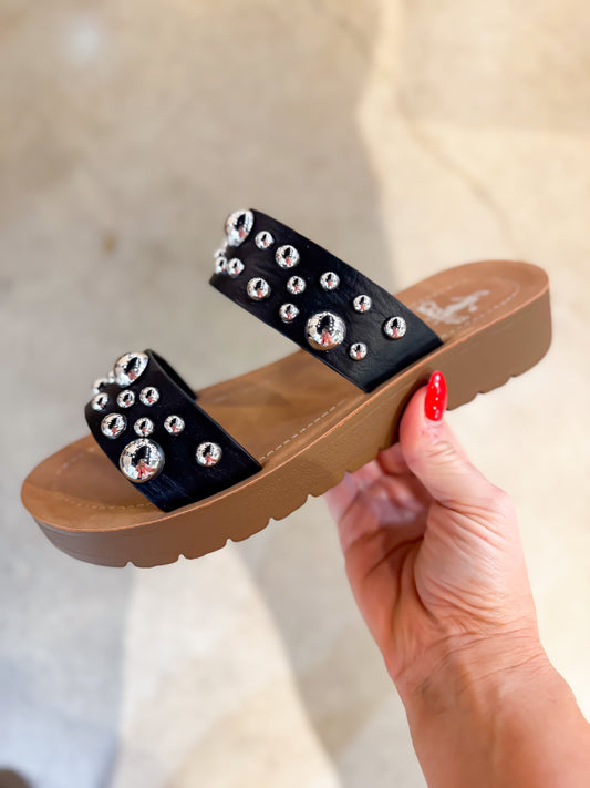 Corky's Black Bad Romance Sandals