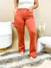 Judy Blue Autumn Mid Rise Slim Bootcut Jeans in Terracotta