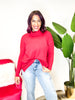 Cozy Turtleneck Sweater in Cranberry - Reg/Curvy