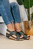 Zapatos de cuña con textura negra Volta II de Corky