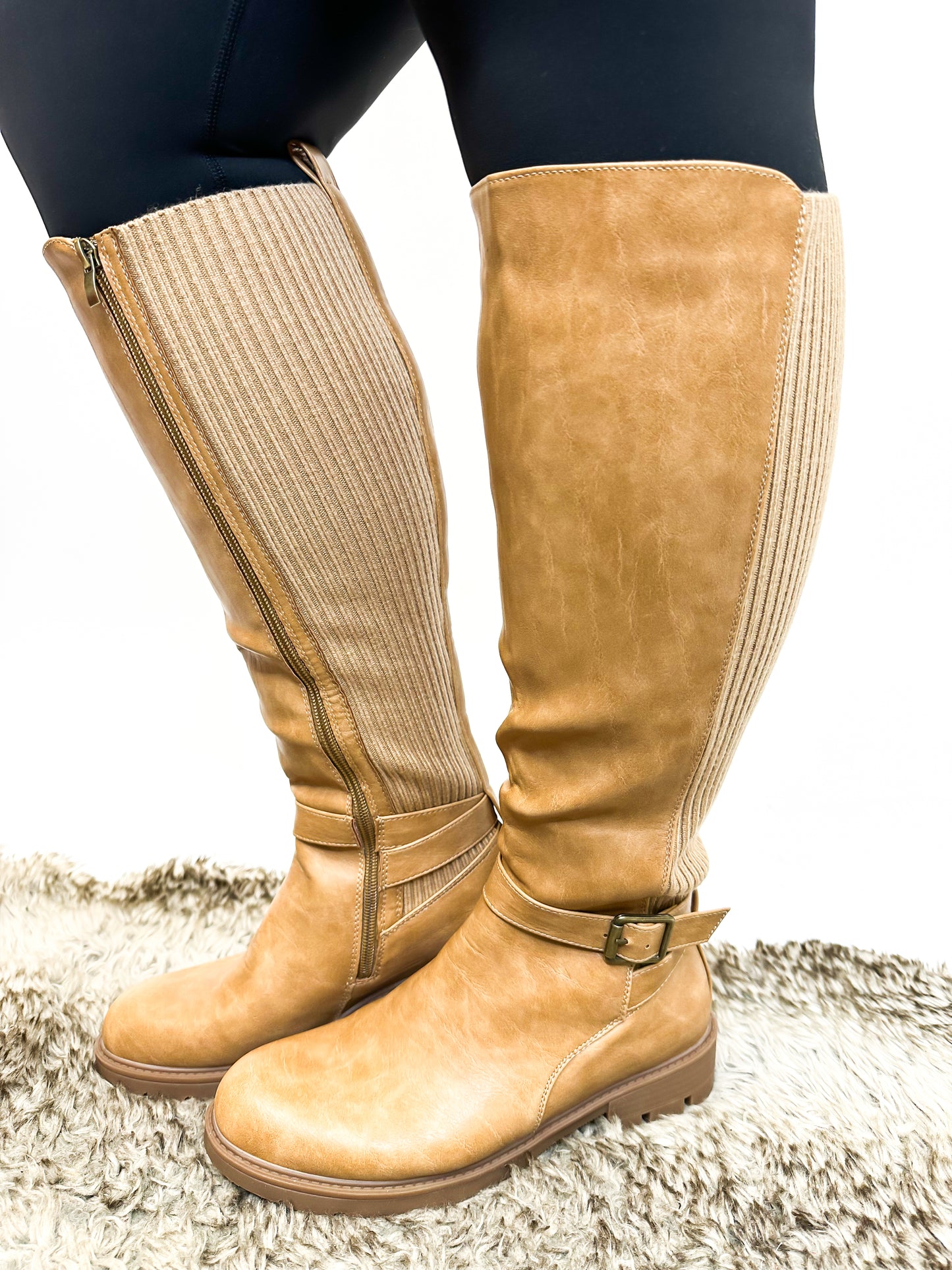 Corky's Caramel Hay There Boots Wide Calf Friendly