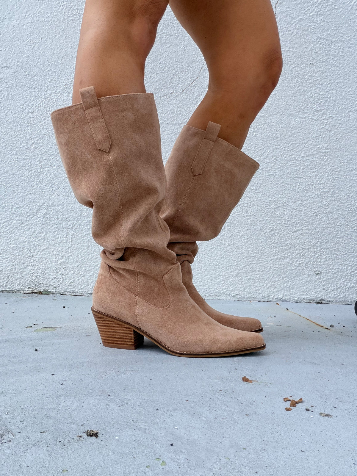 Corky's Sand Faux Suede City Slicker Boots - Wide Calf