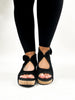 Corky's Black Faux Suede Frisky Sandals