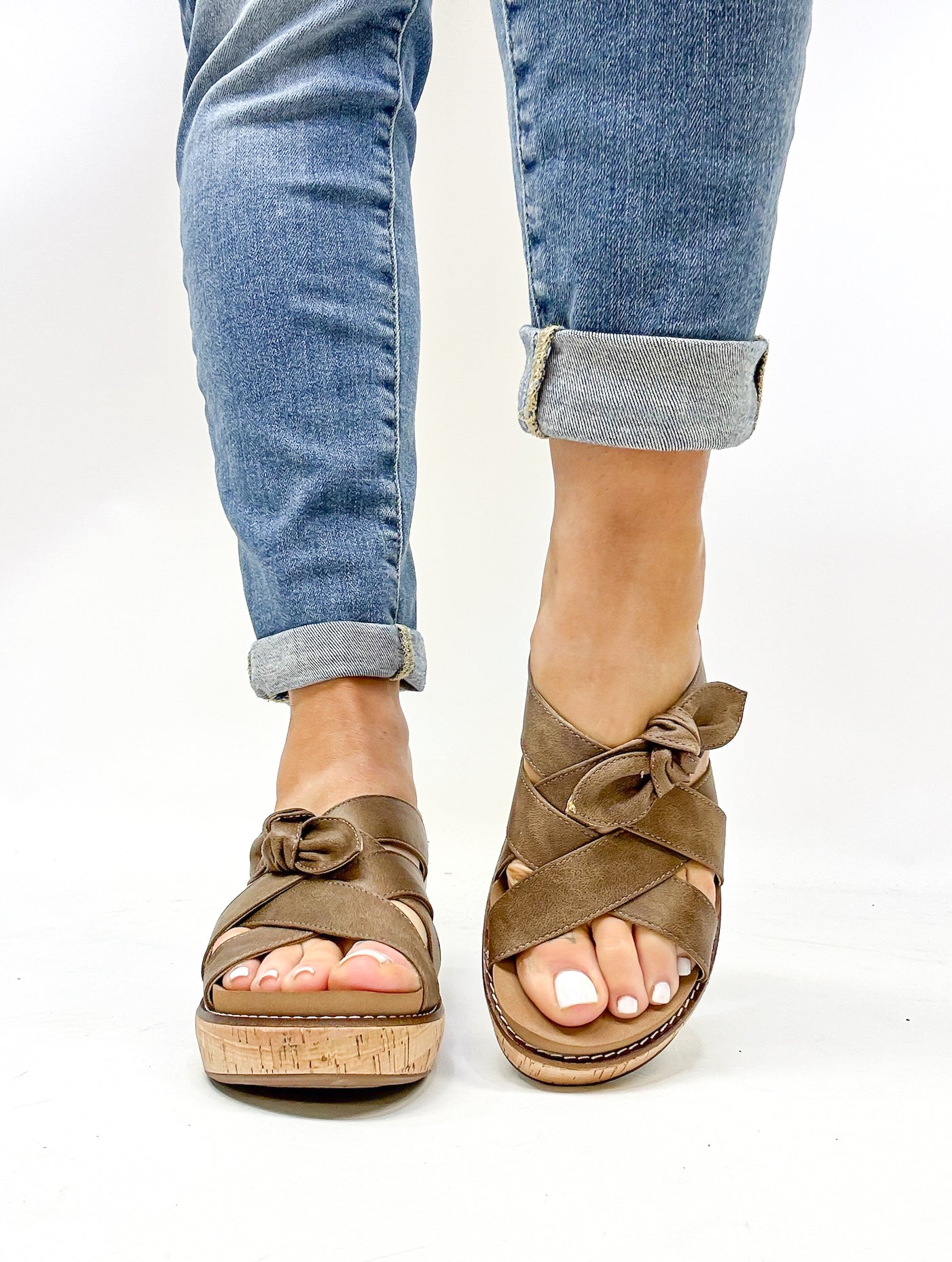 Corky's Tan Oil Pu Bowdacious Sandals