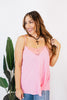 Ain't Worth The Fight Tank Top in Candy Pink