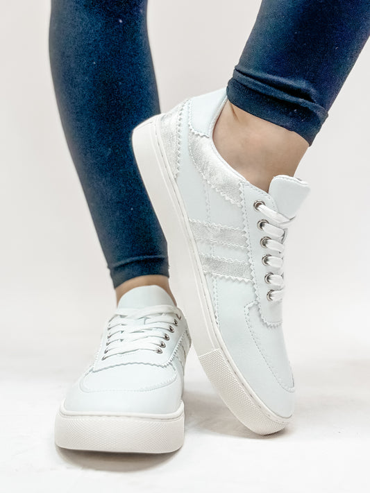 Corky's White Rizz Sneakers