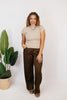 Back To The Basics Khaki Top