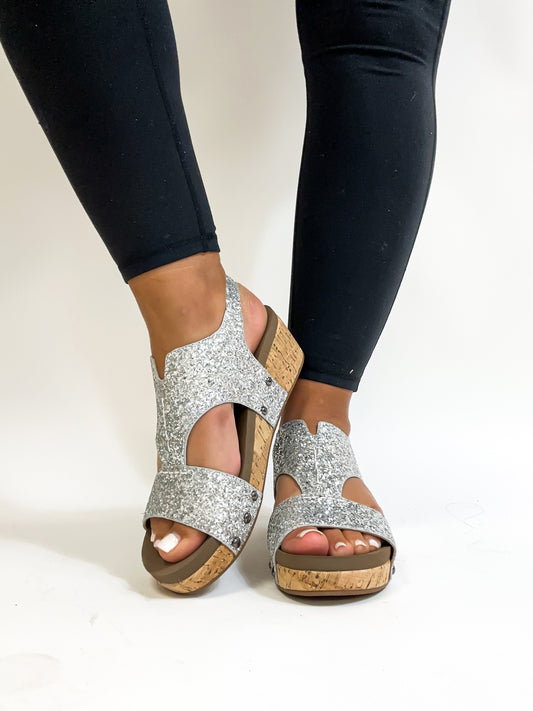 Corky's Silver Chunky Glitter Refreshing Sandals - FINAL SALE