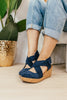 Corky's Navy Faux Suede Case Closed Shoes