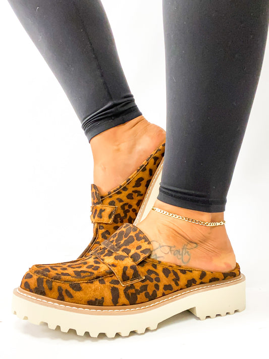 Leopard Mora Shoes