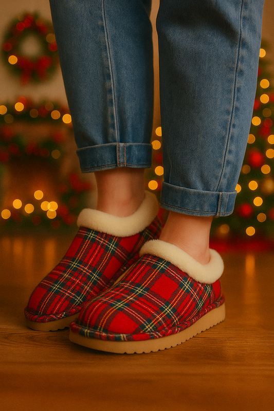 Corky's Red Plaid Sleepyhead Shoes