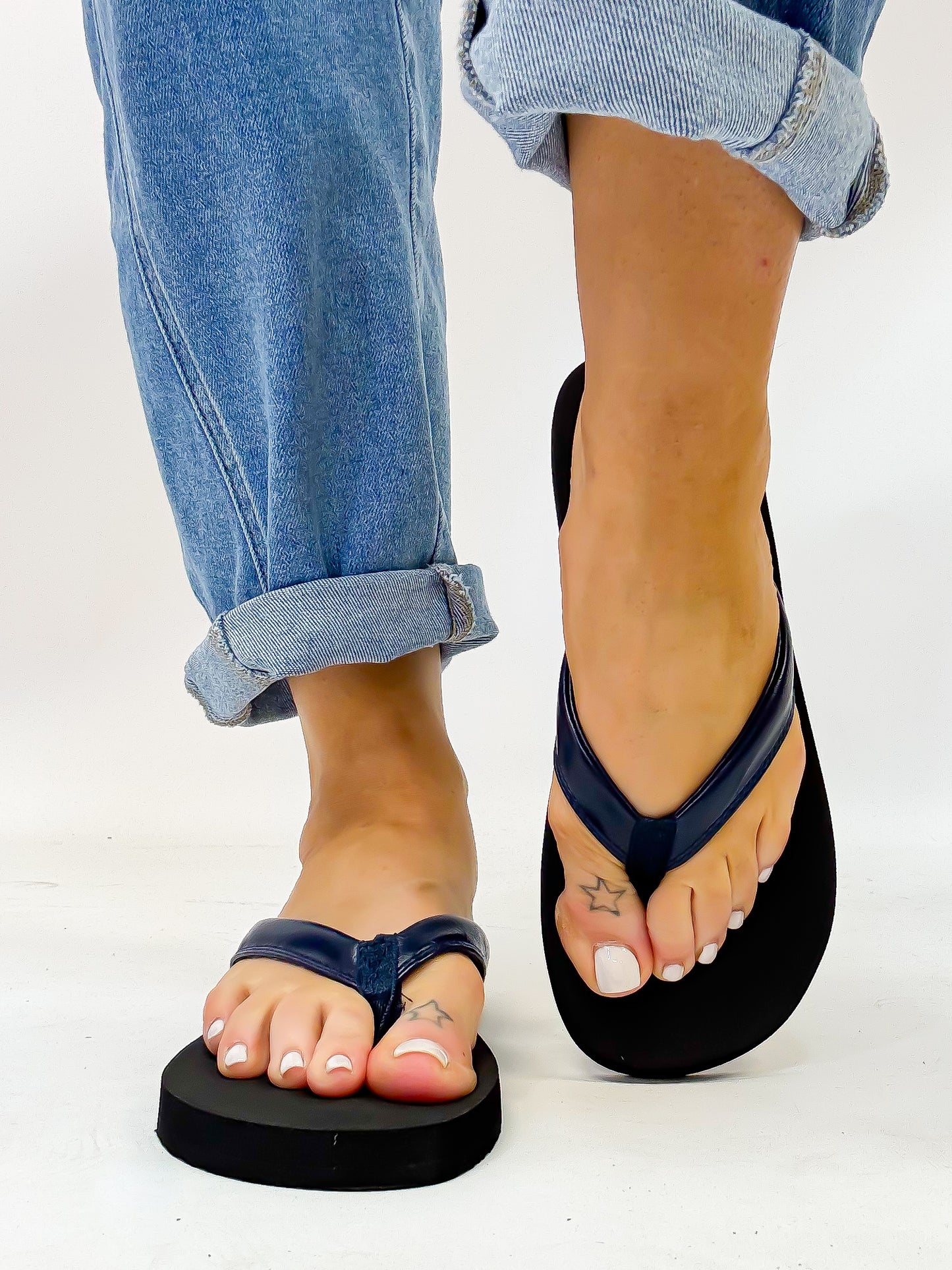 Corky's Navy Summer Plans Flip Flops