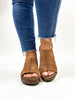 Corky's Brown Suede Croco Volta II Wedges