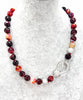 Presale: Silver Stone Beaded Front Clasp Necklace