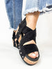 Corky's Black Faux Suede Guilty Pleasure Sandals - FINAL SALE