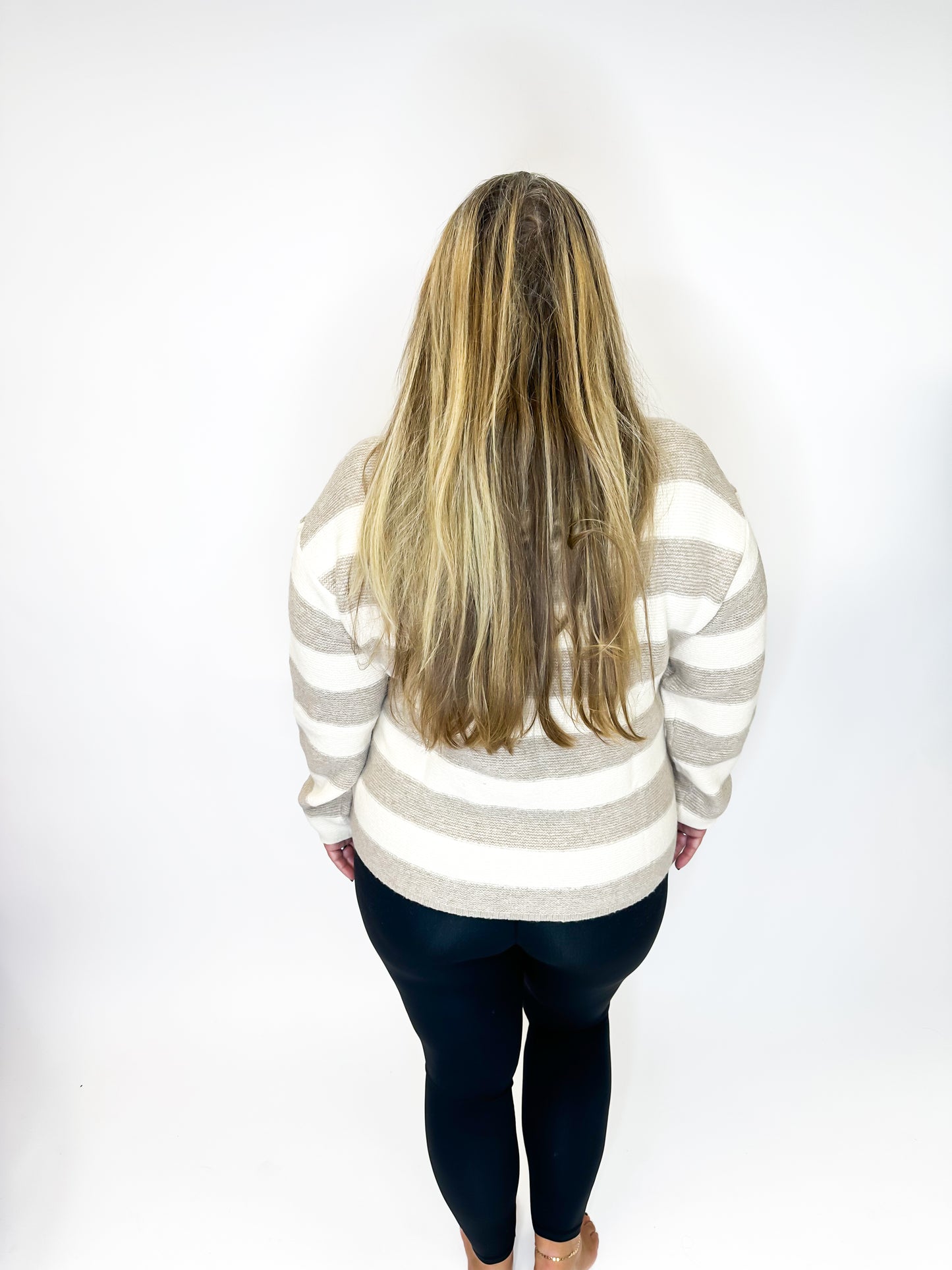 Oat Stripe Sweater final sale