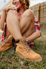 Corky's Chamois Put In The Work Boots with Sparkle Laces