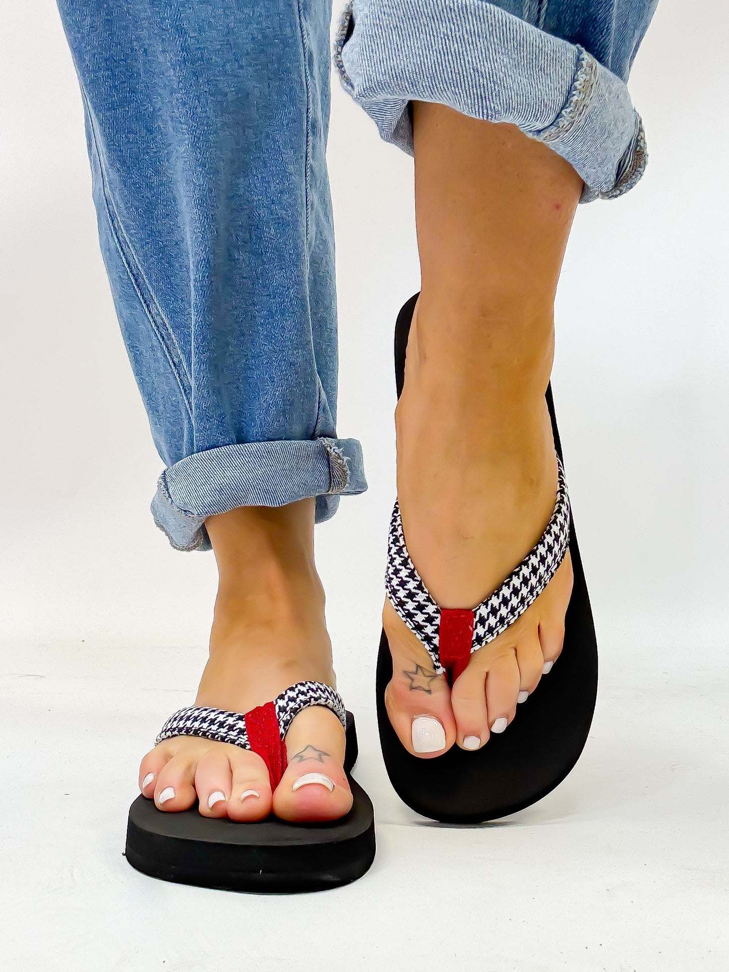 Corky's Houndstooth Summer Plans Flip Flops