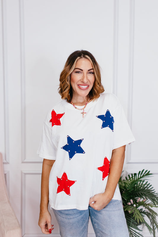 All American Sparkle Top - Reg/Curvy
