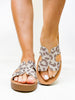 Corky's Tan Sparkle Leopard Hold Please Sandals