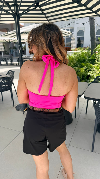 Show Stopper Brami Tank In Electric Flamingo - Reg & Curvy