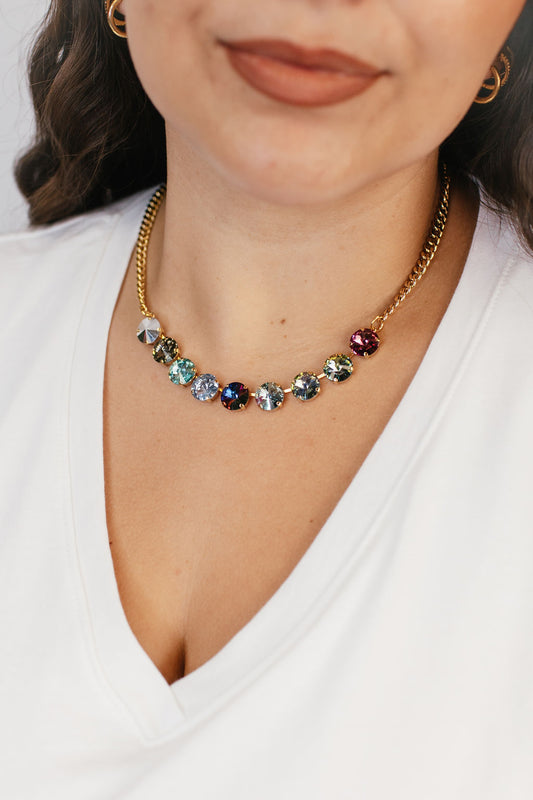 Tova Mini Sofia Necklace in Midnight Sky - Antique Silver - FINAL SALE