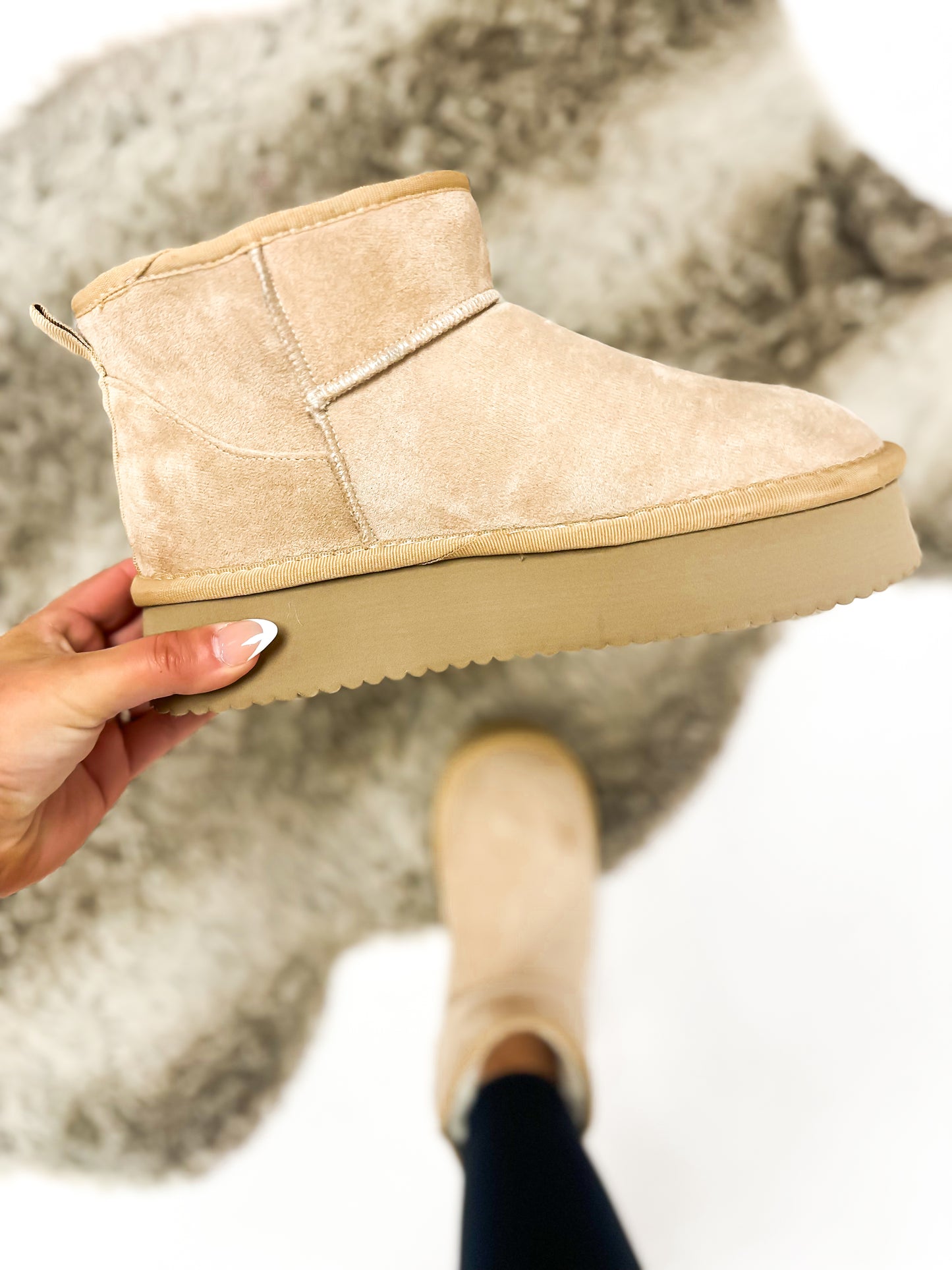 Corky's Camel Faux Suede Room Service Boots