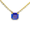 Tova Rhys Square Necklace in Gold Sapphire Champagne - FINAL SALE