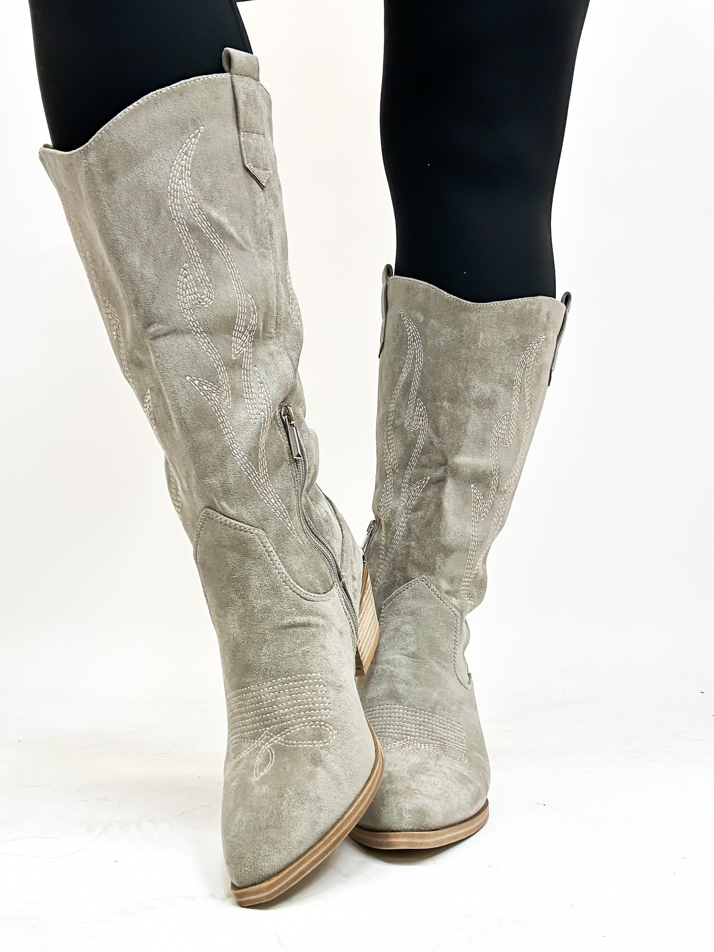 Corky's Light Grey Faux Suede Headliner Boots