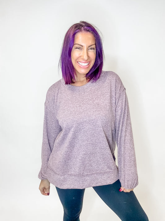 Catch My Interest Top in Mauve - Reg/Curvy FINAL SALE