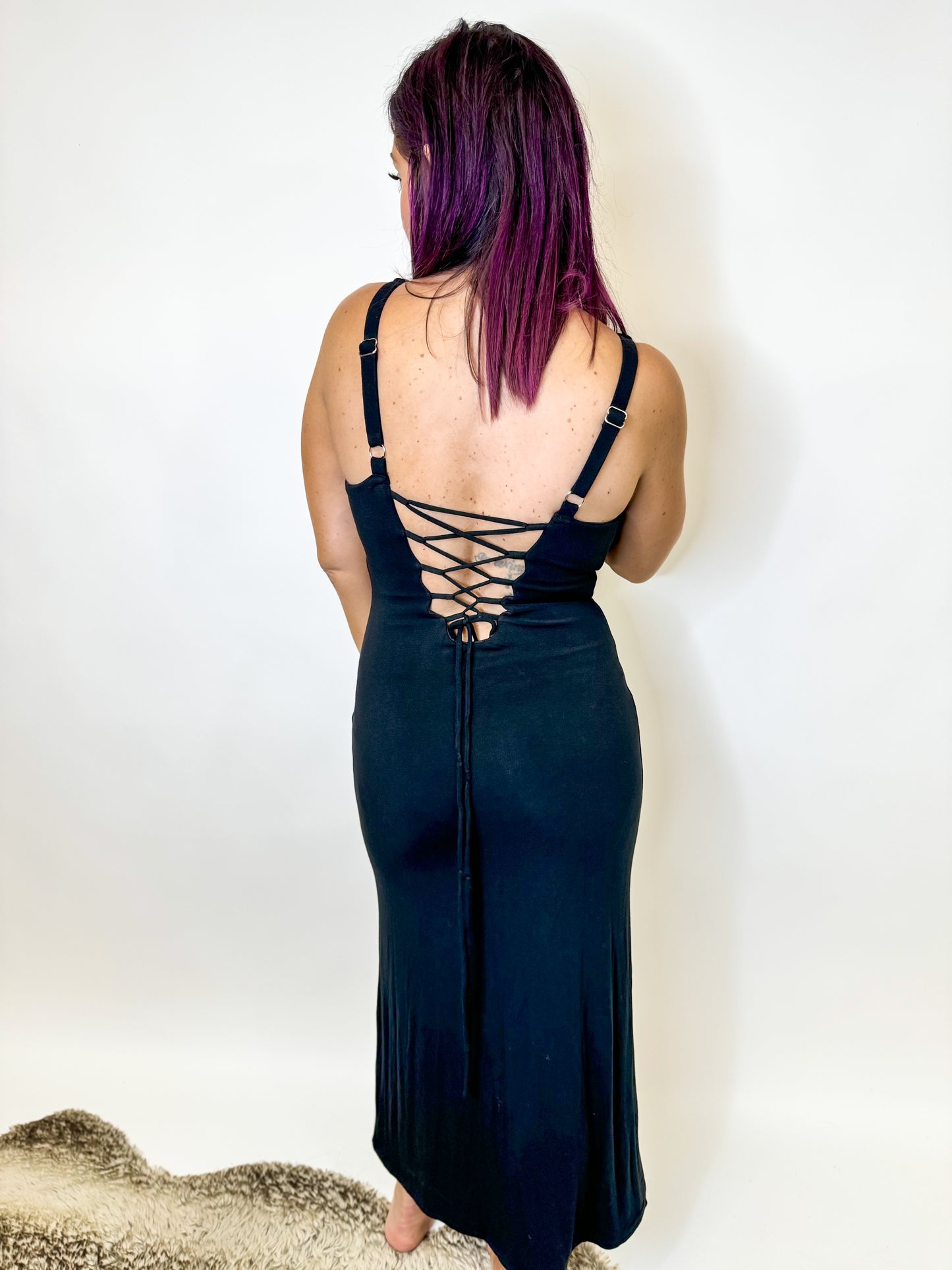 Midnight Plunge Maxi Dress