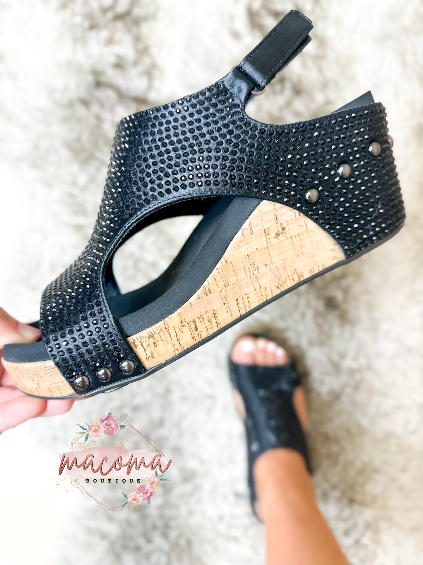 Corky's Black Crystals Carley Sandals