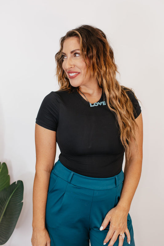 Slimm T-Shirt In Black - Reg & Curvy