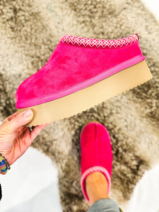 Presale: Corky's Fuchsia Faux Suede Pillow Talk Shoes