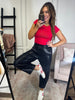 Barrel Pants in Black Houndstooth - Reg/Curvy