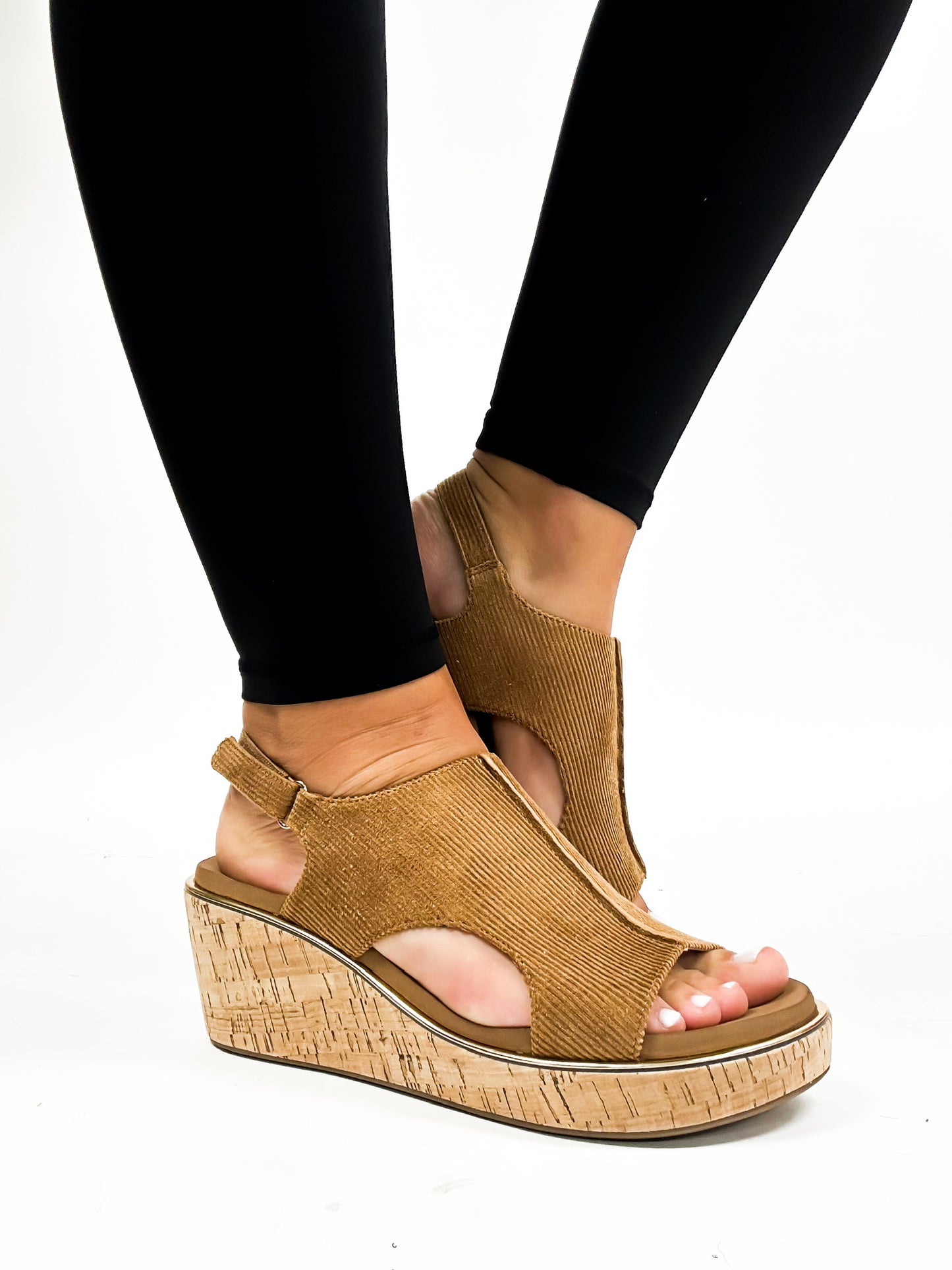 Corky's Chestnut Corduroy Carley Wedges