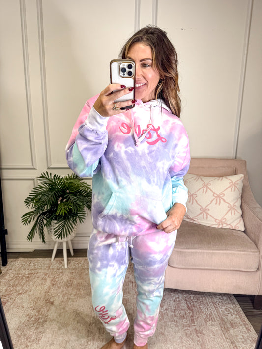 Love & Tie-Dye Graphic Sweatpants