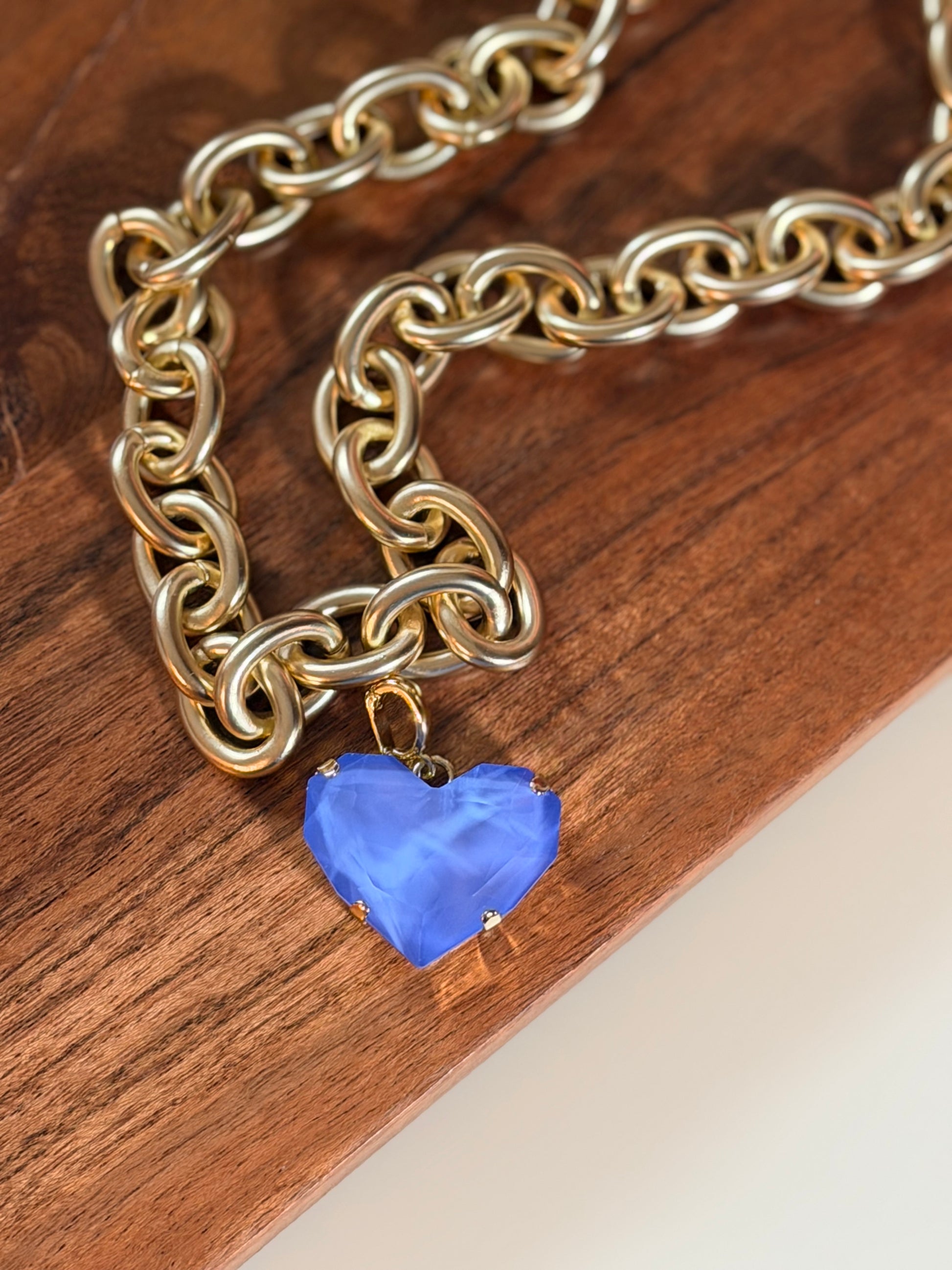 Love Struck Heart Charm In Periwinkle